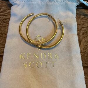 Kendra Scott antique Gold and Crystal Hoop Earrings
